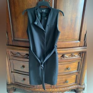 Zara Black Sleeveless Wrap Midi Dress